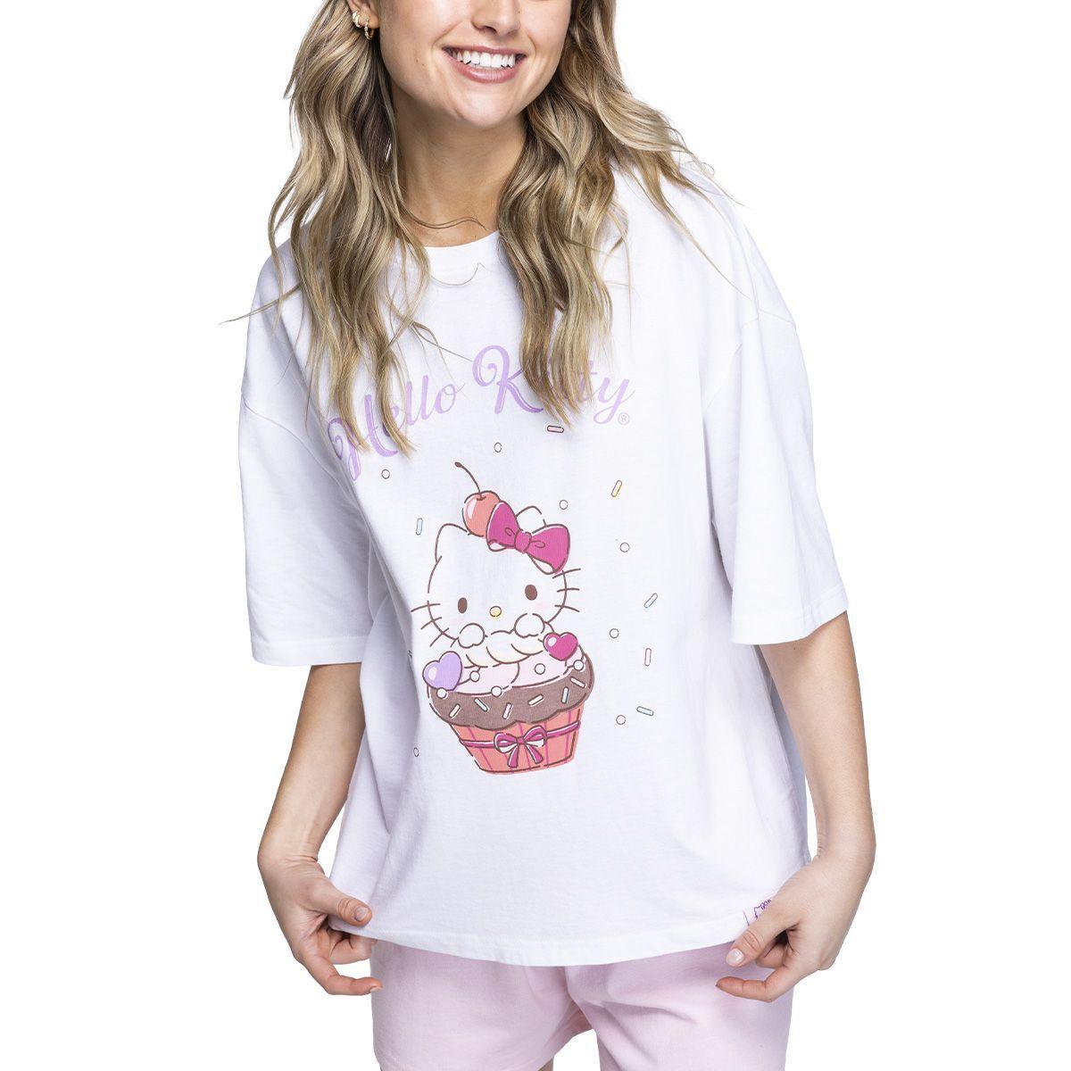 PIJAMA VERANO MUJER ALGODÓN HELLO KITTY C2 TOP-2