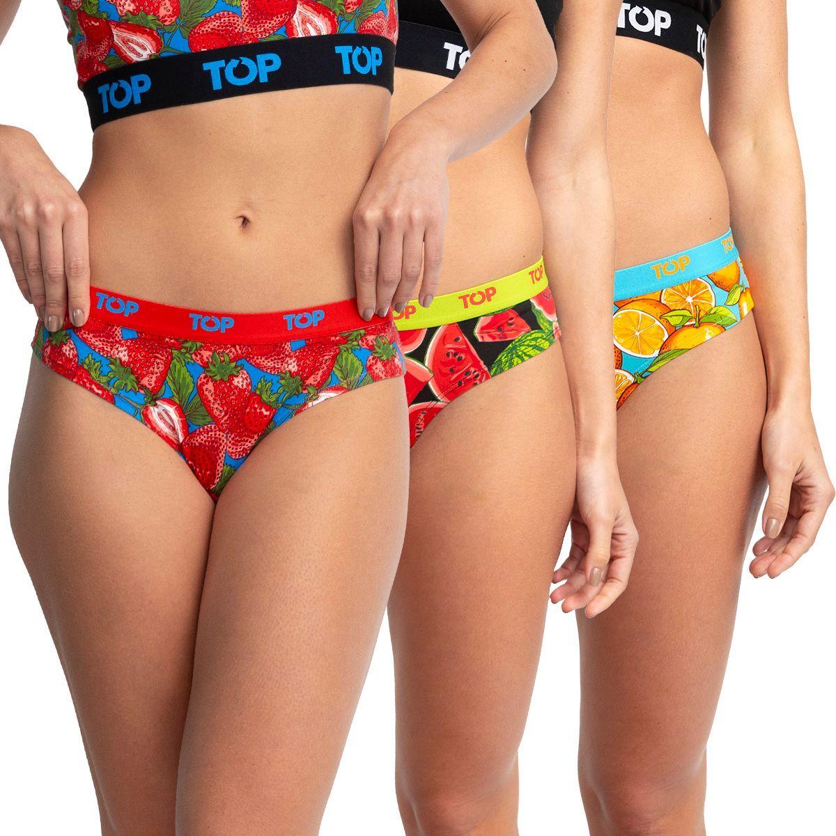 Calzón Bikini Algodón Pack 3 Icónicos - Juicy Fruits C3 Top-0
