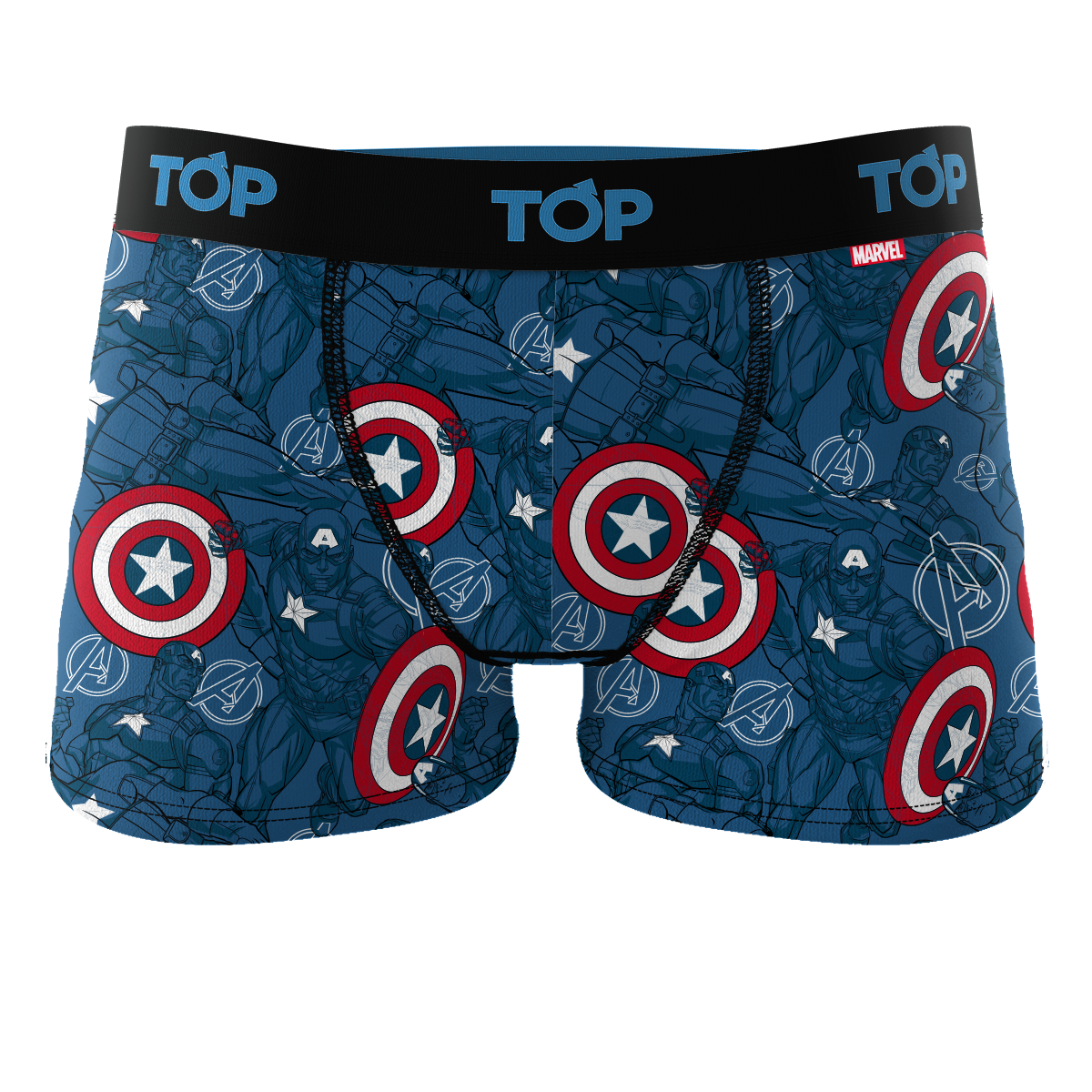 Boxer Niño Algodón Marvel Pack 4 C2 Capitán América Top-2
