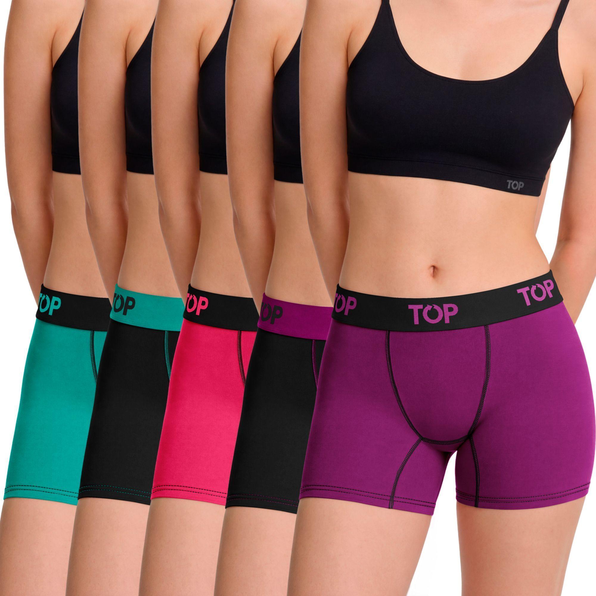 Bóxer Mujer Medio Algodón Pack 5 C5 Top-0