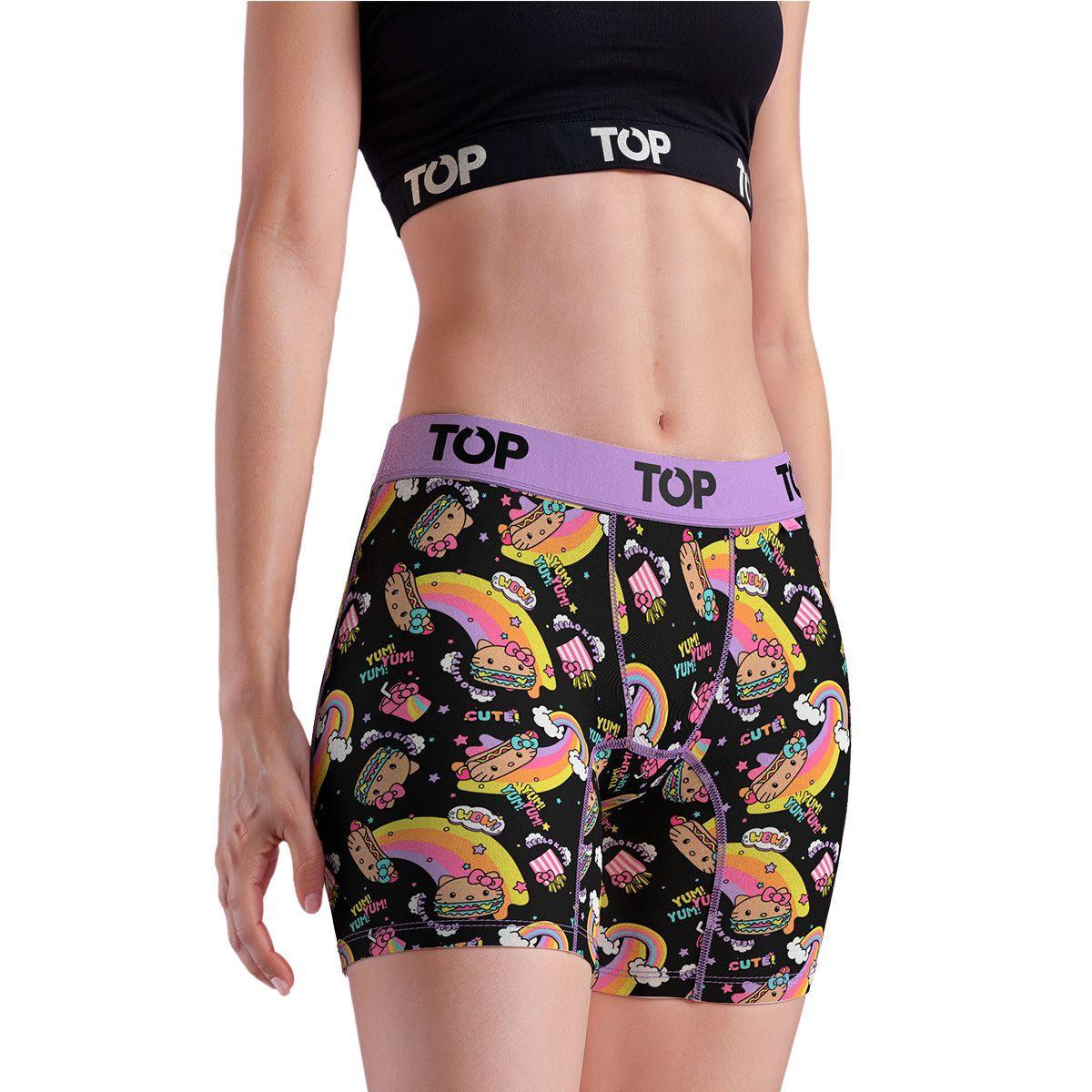 Bóxer Medio MUJER Algodón Pack 3 Hello Kitty C2 TOP-1