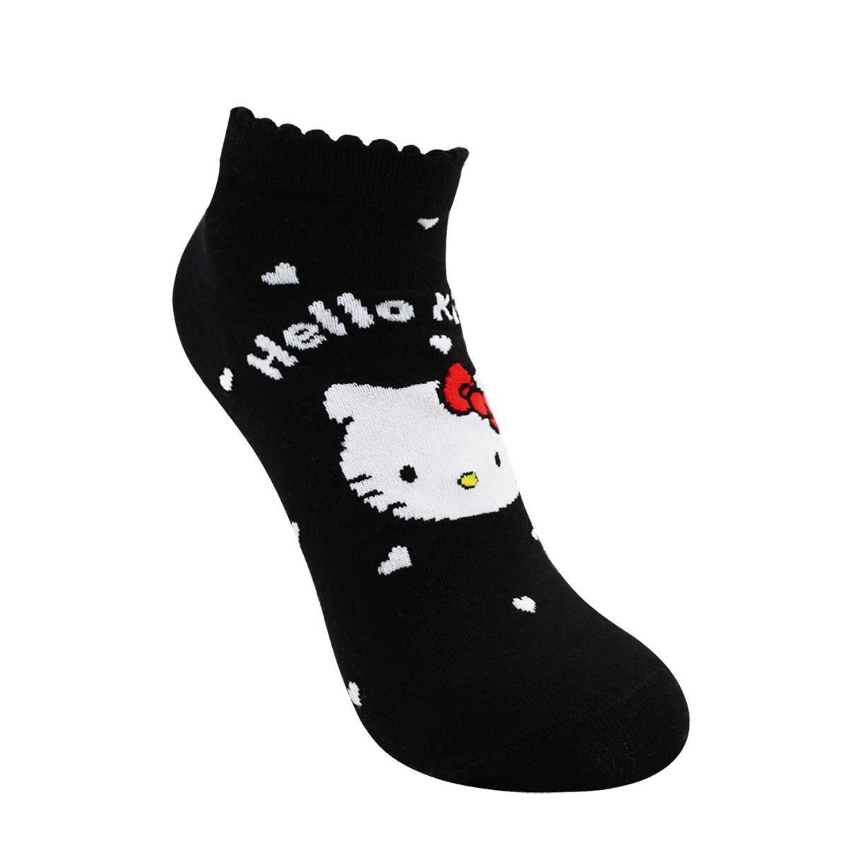 CALCETINES TOBILLEROS MUJER ALGODÓN PACK 2 HELLO KITTY C1 TOP-5