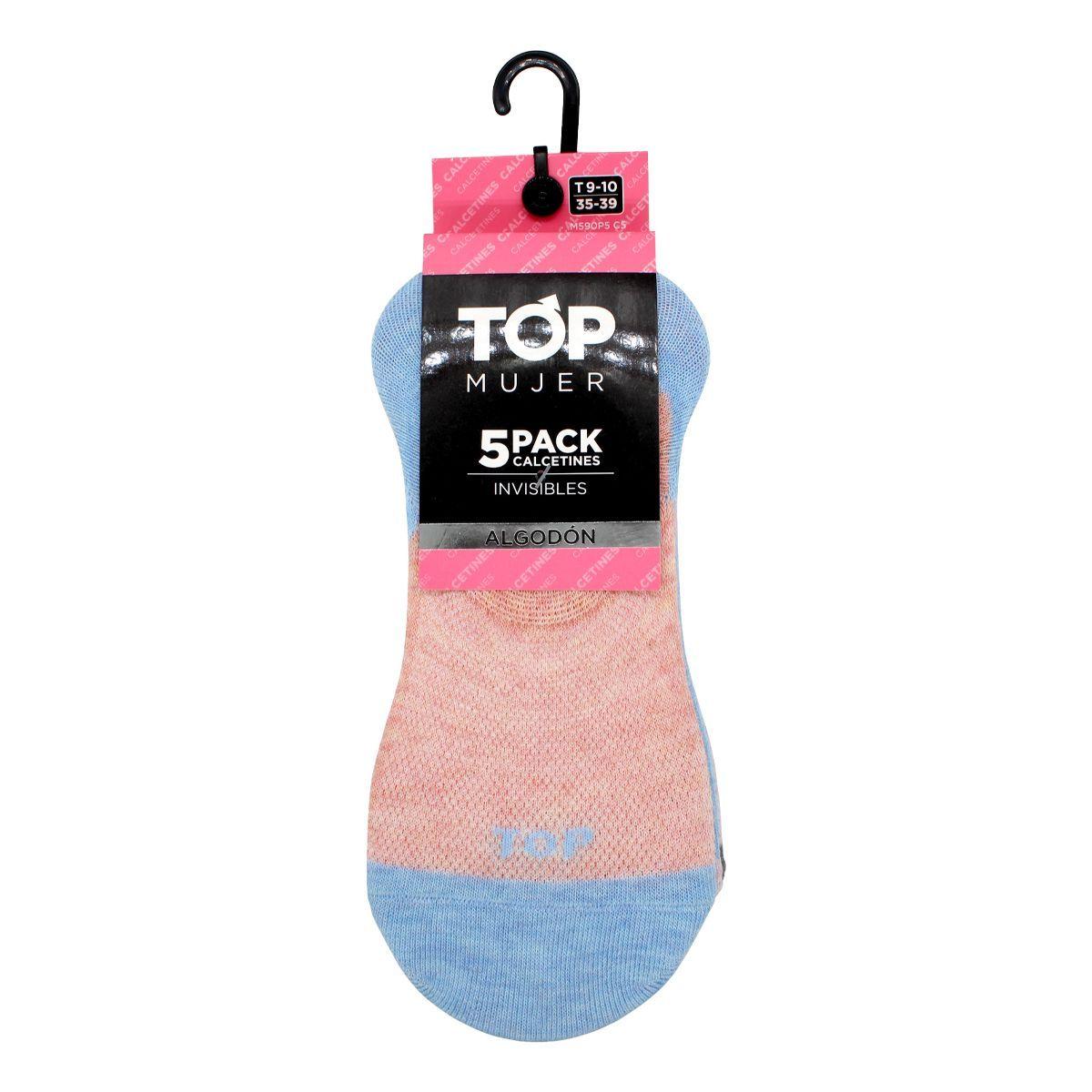 Calcetines Deportivos Invisibles Mujer Pack 5 C5 -6