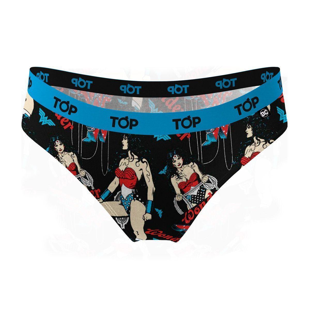 Calzón Bikini Algodón Pack 3 Wonder Woman C1 Top-0