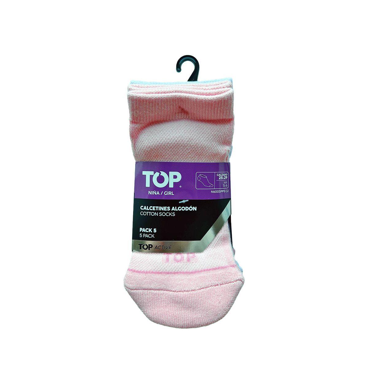 CALCETINES NIÑA DEPORTIVOS CORTOS PACK 5 C2 TOP-6