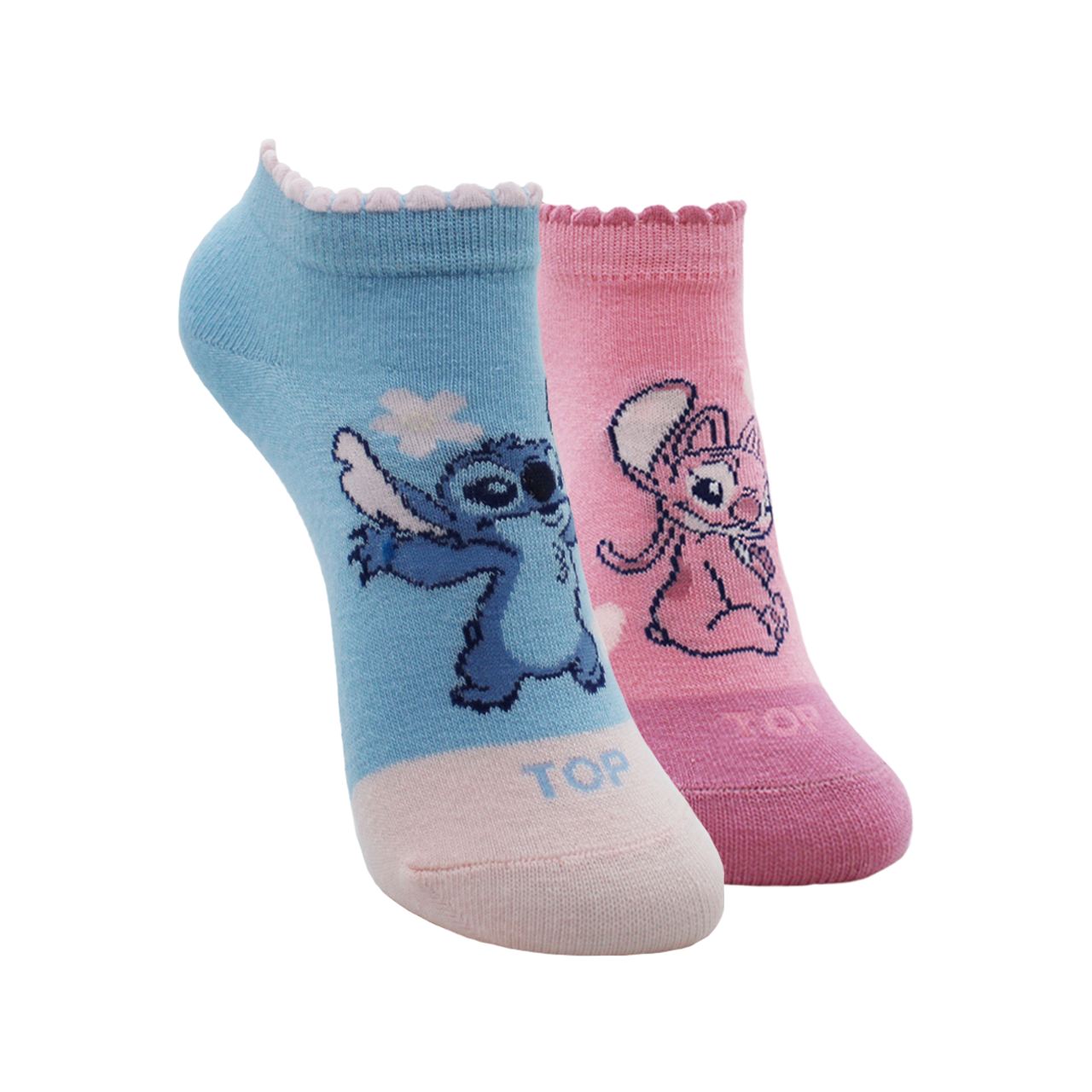 CALCETINES TOBILLEROS NIÑA ALGODÓN PACK 2 STITCH C1 TOP-0