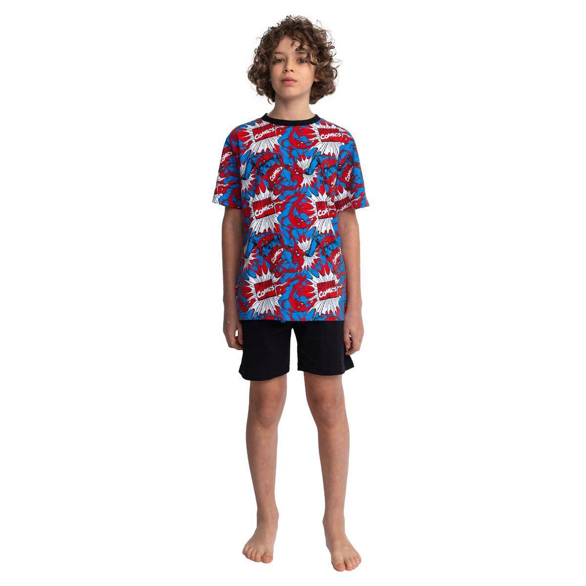 Pijama Niño Algodón Verano Spider-Man Top-0