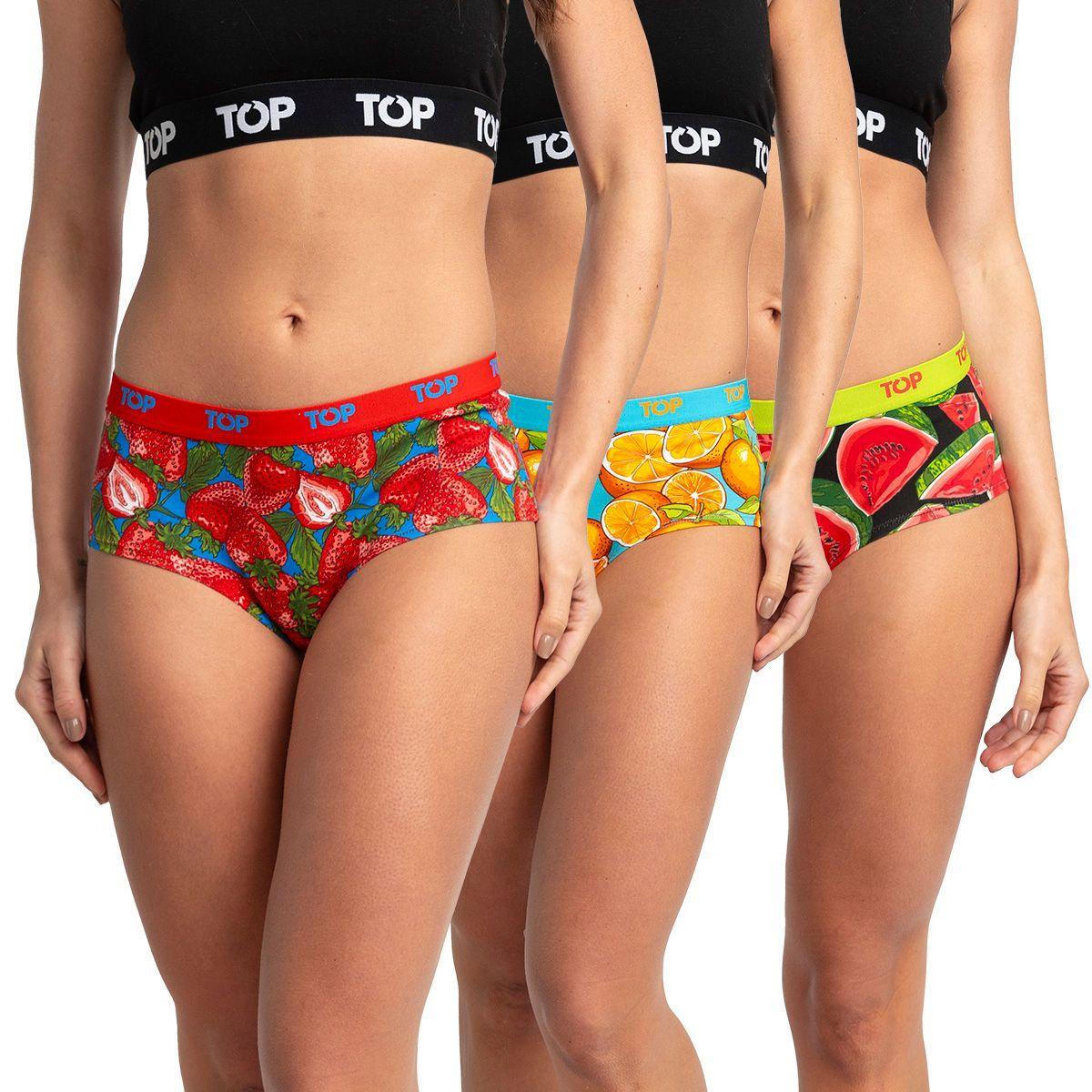 Calzón Pantaletas Algodón Con Elástico Pack 3 Icónicos - Juicy Fruits C3 Top-0