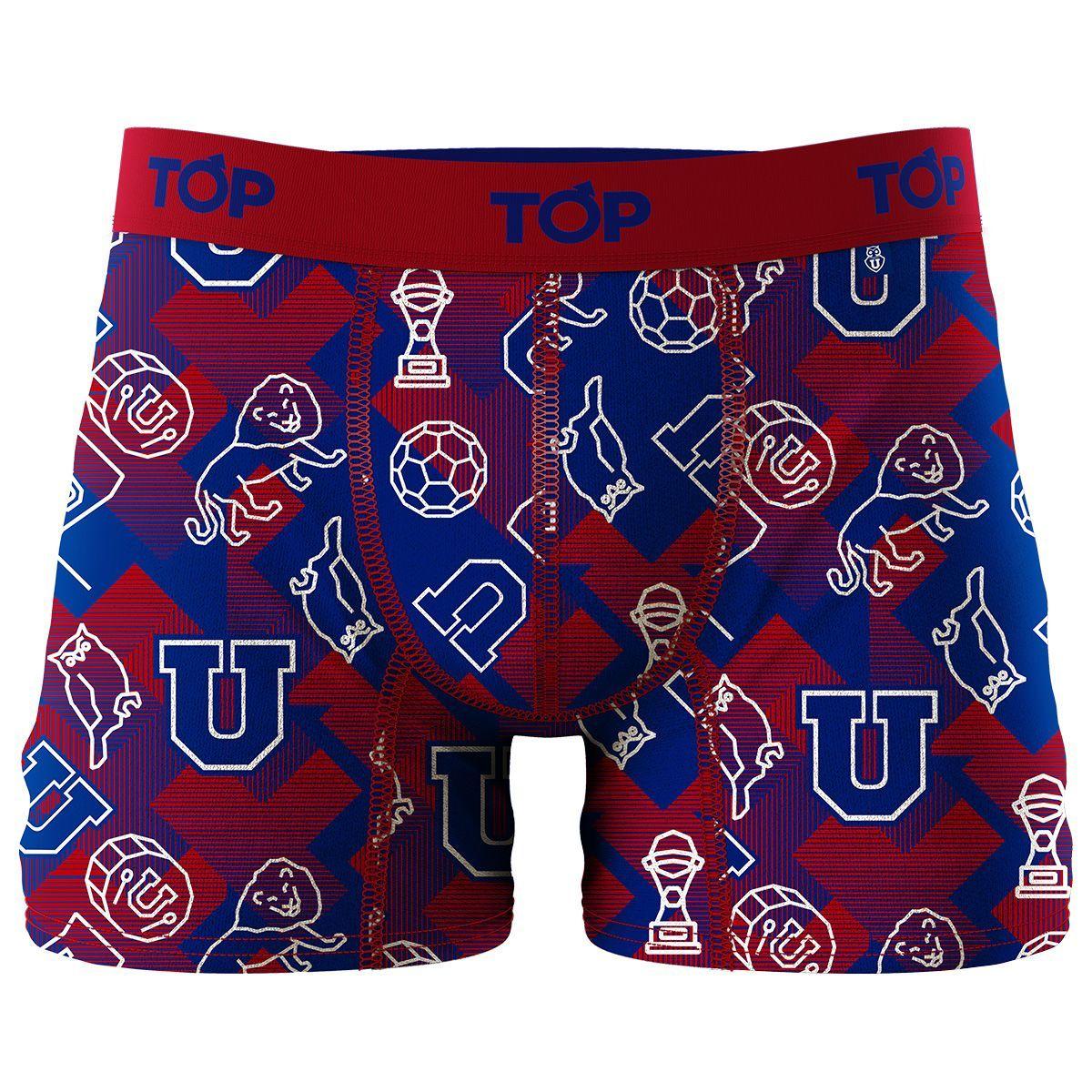 Bóxer Medio Algodón Universidad de Chile Pack 3 C3 Top-3