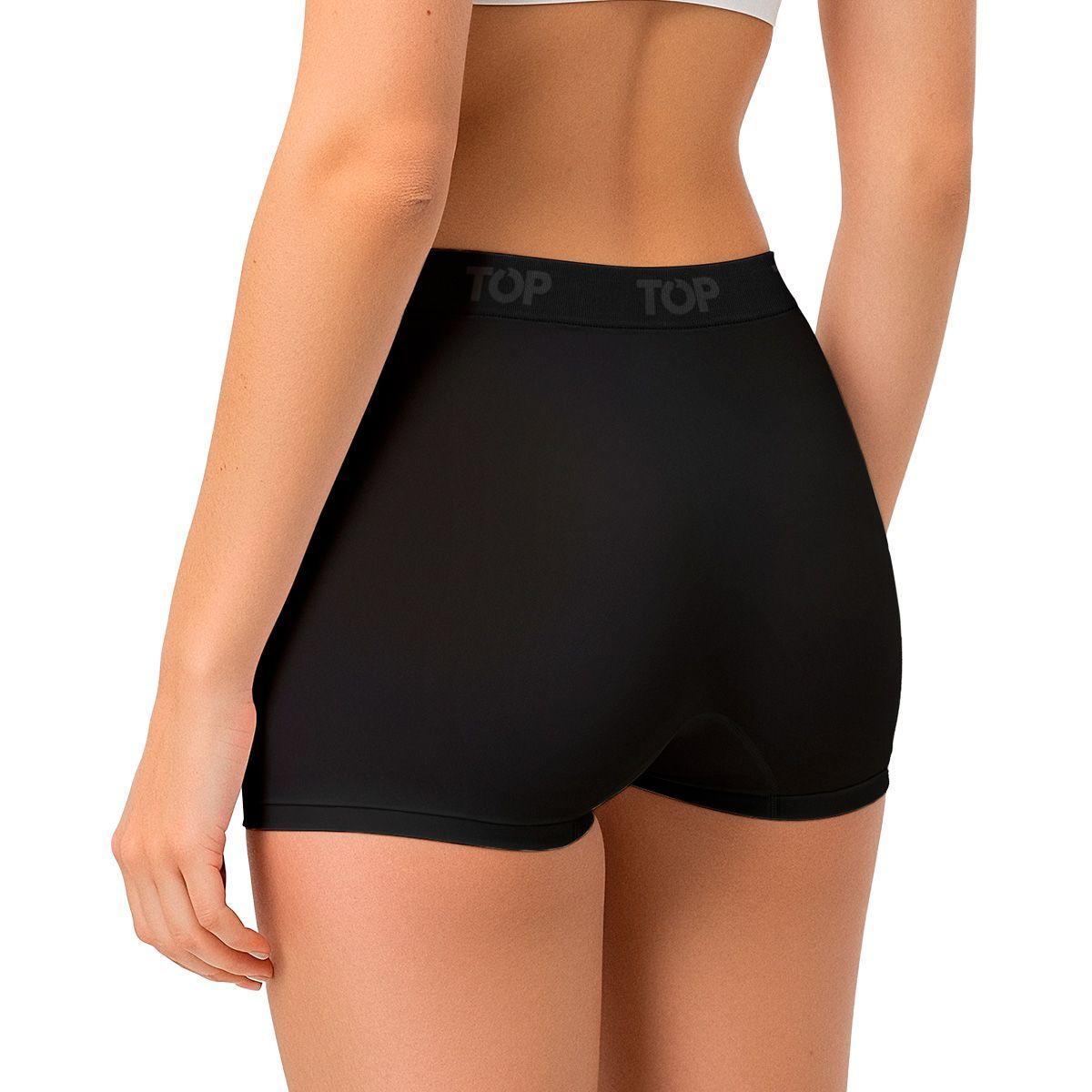 BÓXER CORTO MUJER MICROFIBRA SIN COSTURAS PACK 3 C4 TOP-2