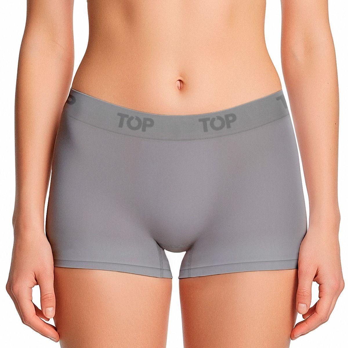 BÓXER CORTO MUJER MICROFIBRA SIN COSTURAS PACK 3 C4 TOP-3