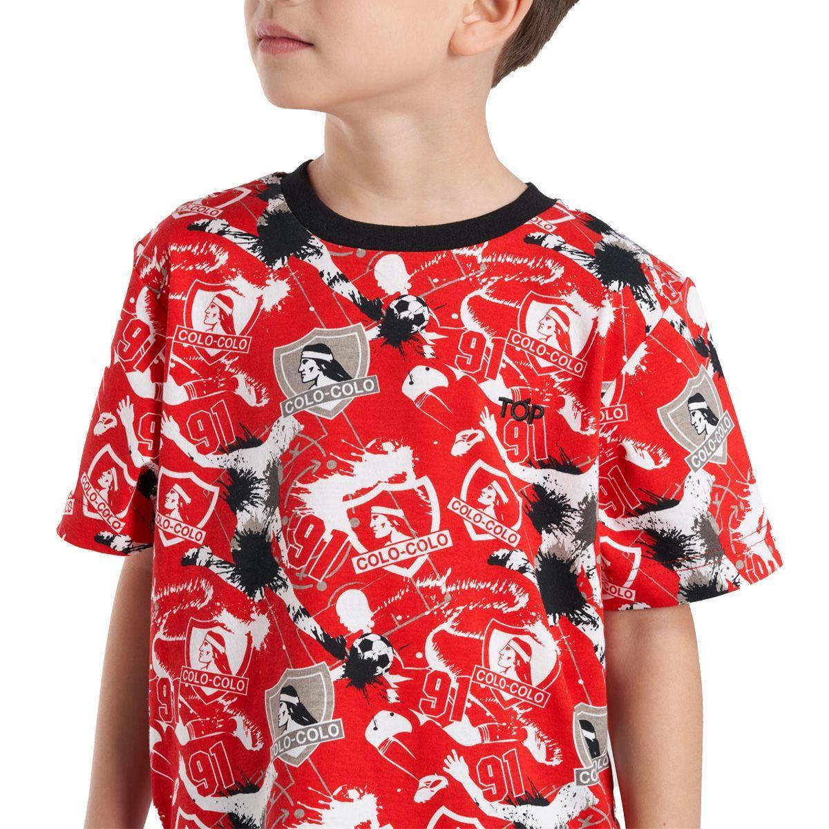 Pijama Algodón Niño Verano Colo Colo C2 Top-2