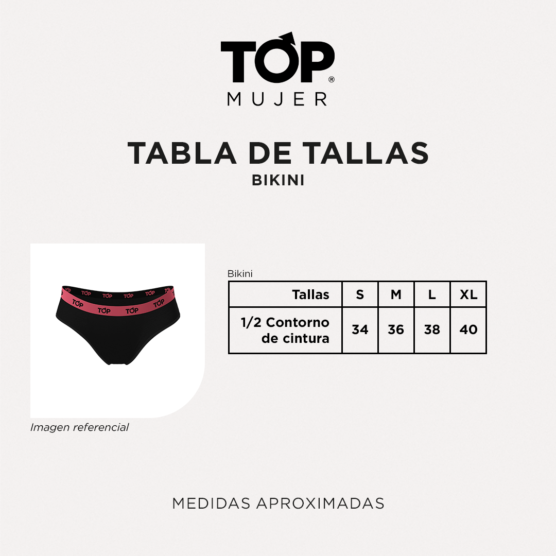 Calzón Bikini Algodón DC Pack 3 C6 Top-4