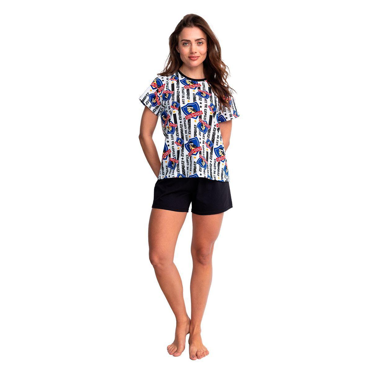 Pijama Mujer Algodón Verano Colo-Colo C1 Top-0