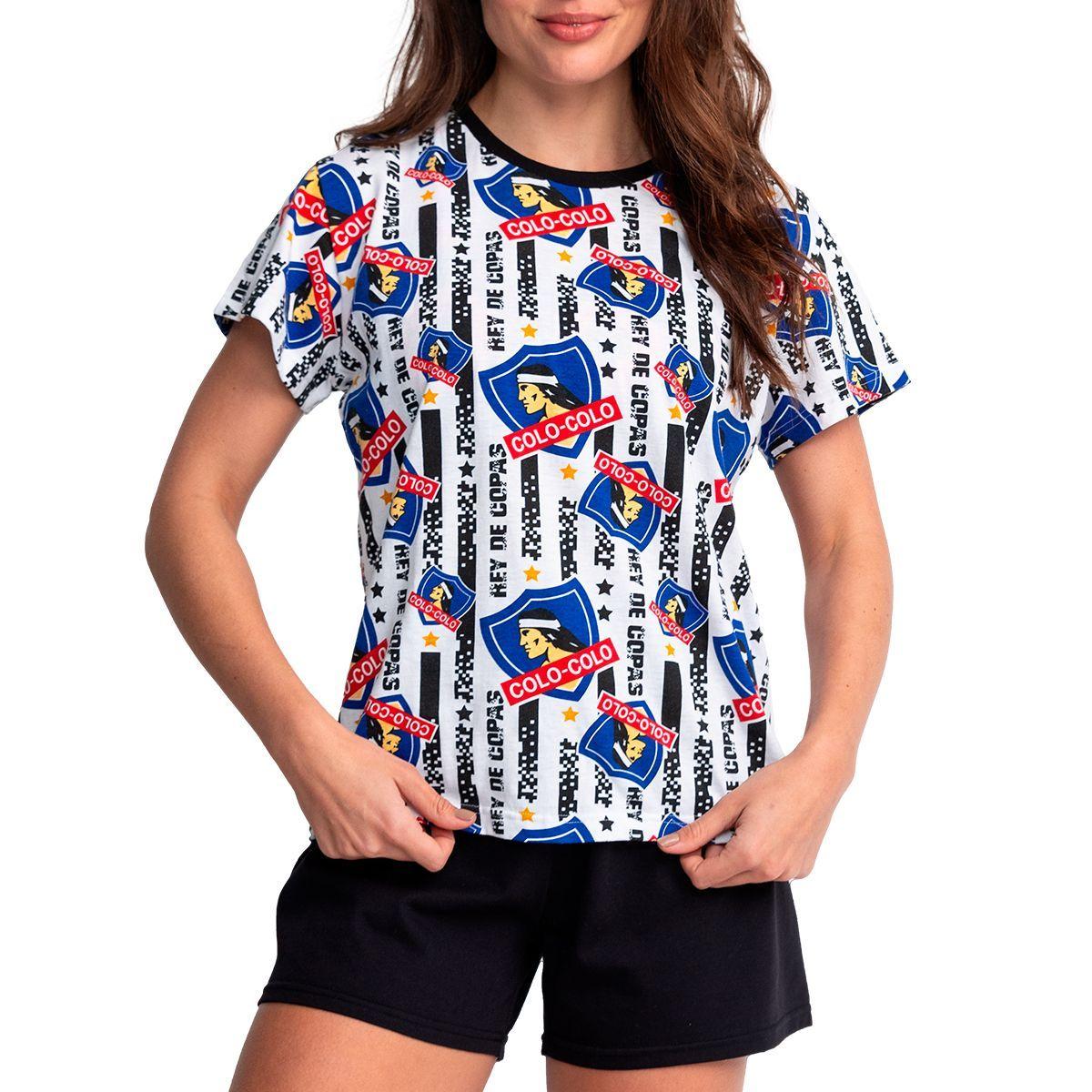 Pijama Mujer Algodón Verano Colo-Colo C1 Top-2