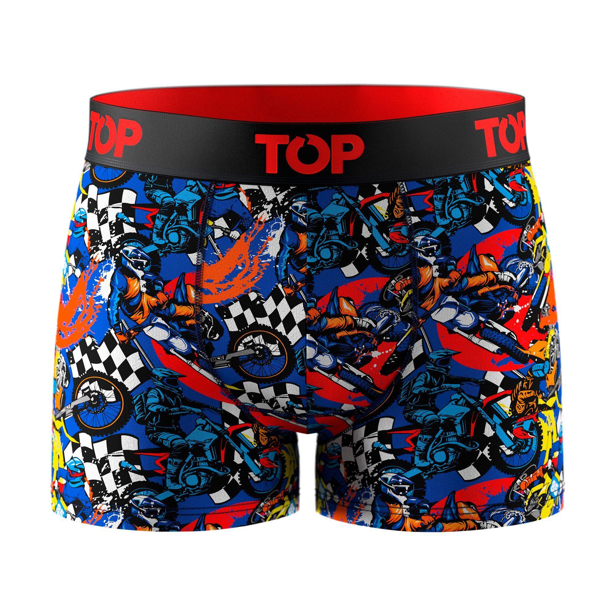 Bóxer Medio Niño Algodón Pack 4 Motores C2 TOP-2