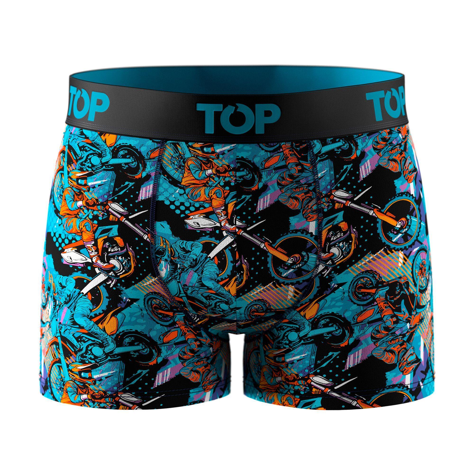 Bóxer Medio Niño Algodón Pack 4 Motores C2 TOP-3