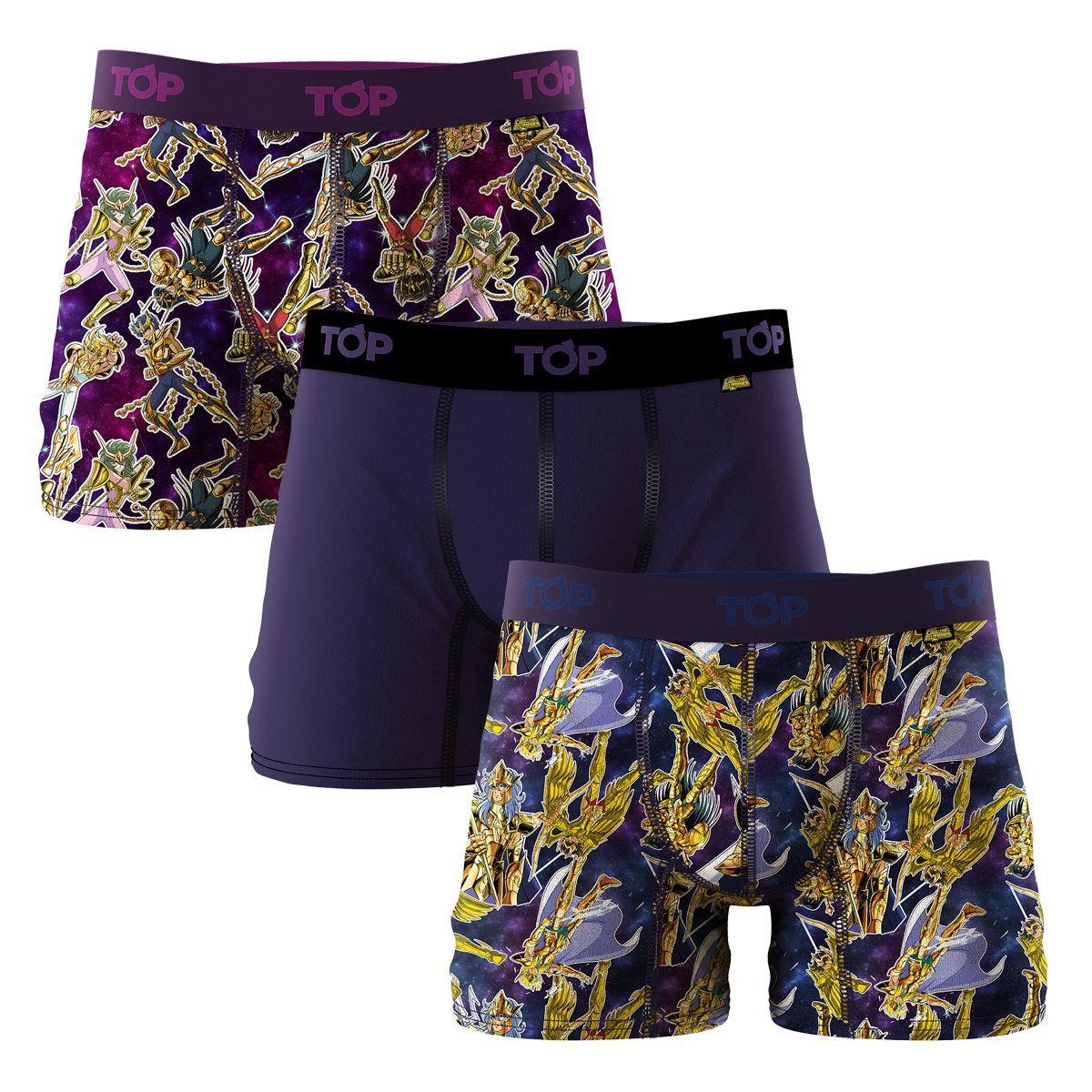 Bóxer Medio Microfibra Caballeros Del Zodiaco Pack 3 C1 Top-0