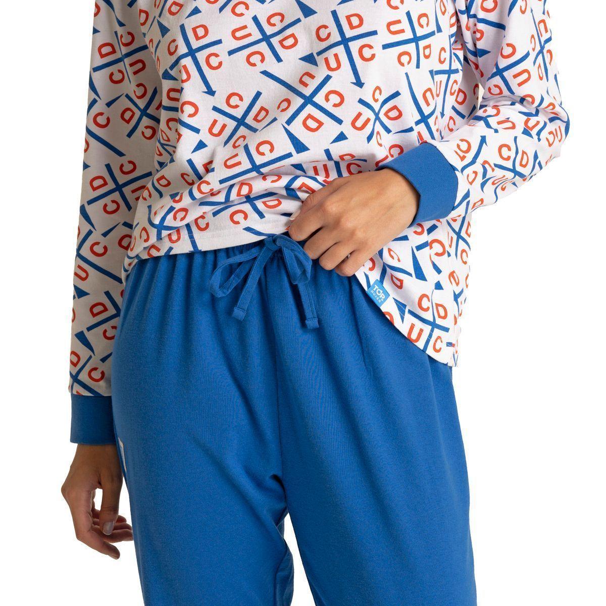 Pijama Top Algodón Invierno Mujer Universidad Católica C1-1