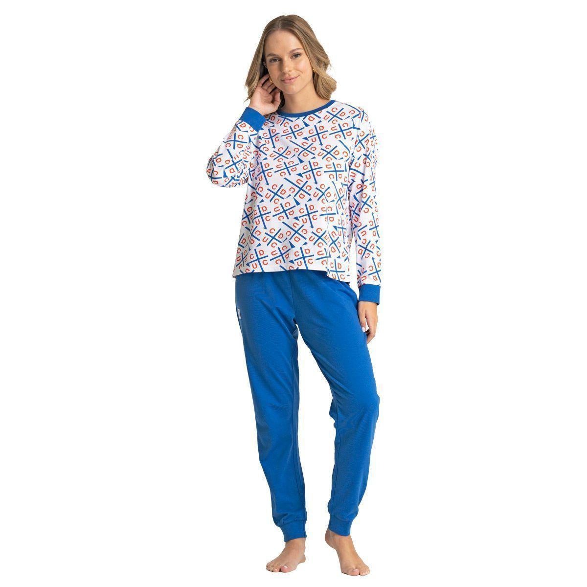 Pijama Top Algodón Invierno Mujer Universidad Católica C1-2