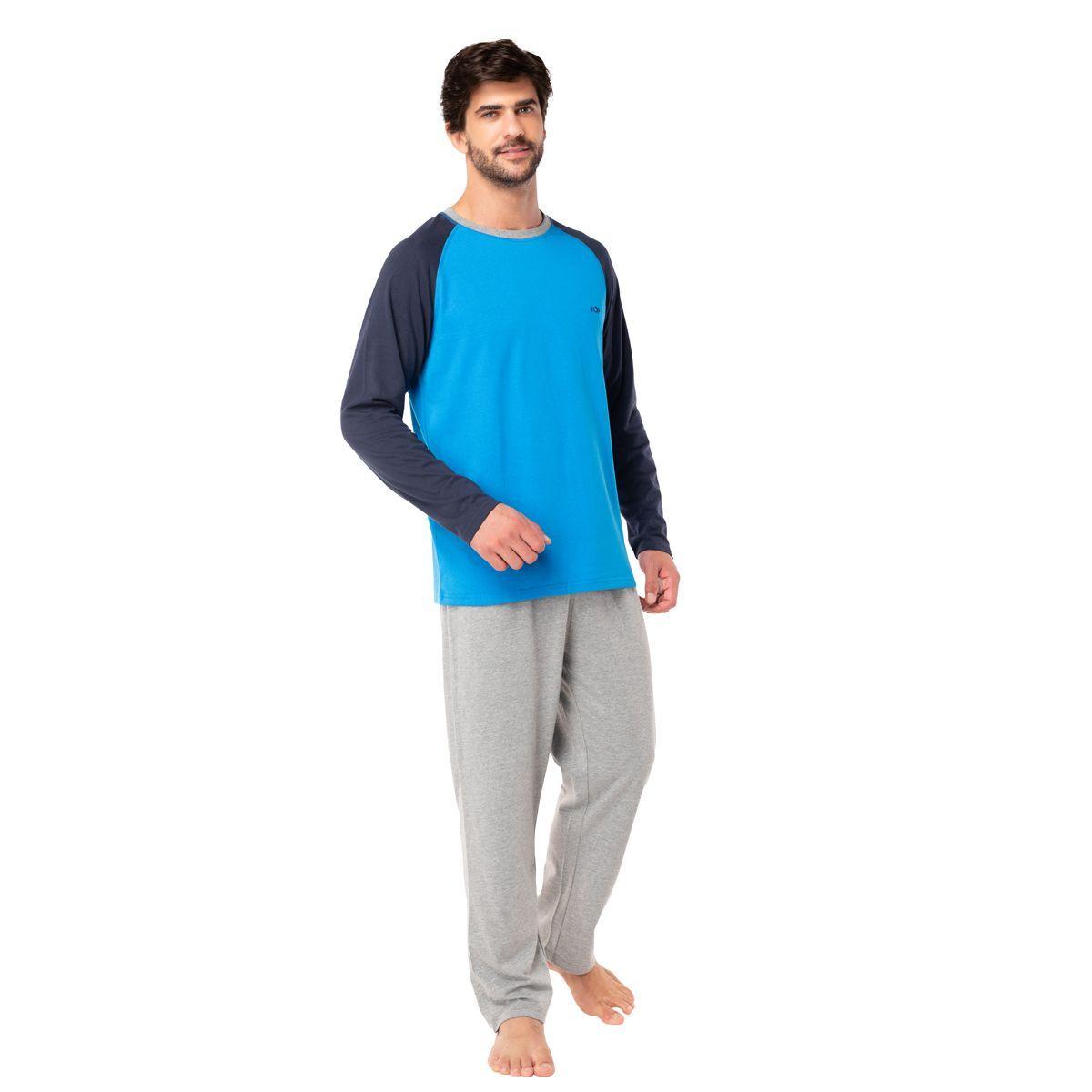 Pijama Largo Hombre Algodón Invierno C5 Top-0