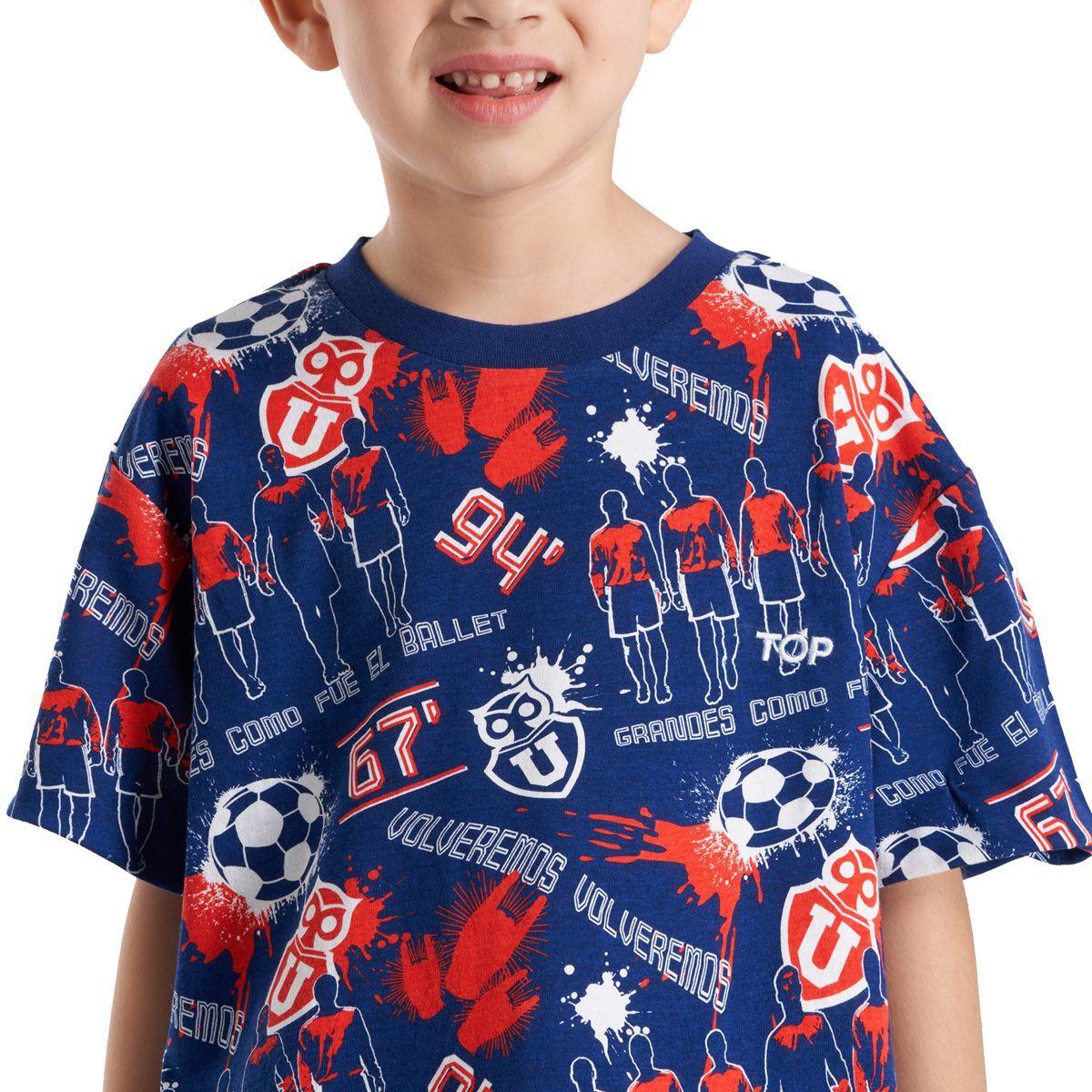 Pijama Algodón Niño Verano Universidad de Chile C2 Top-2