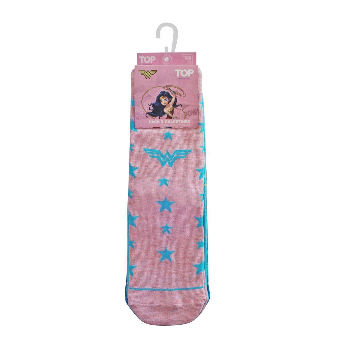 Calcetines Largos Niña Algodón Pack 3 DC C1 TOP-7