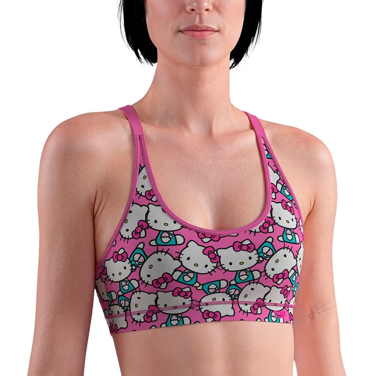 Peto Mujer Algodón Con Pads Removibles Hello Kitty C1 TOP-0