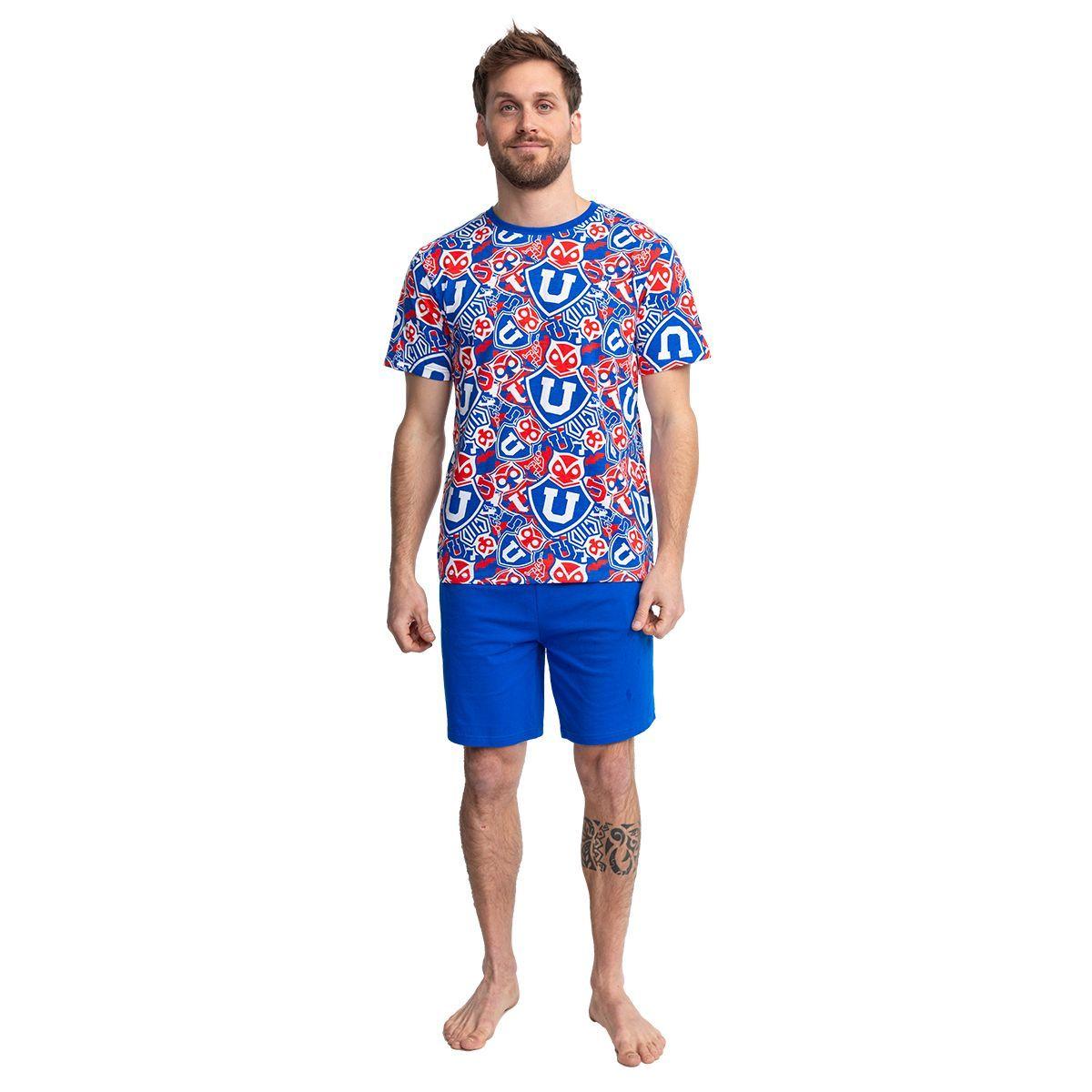 Pijama Hombre Algodón Verano Universidad de Chile C1 Top-0