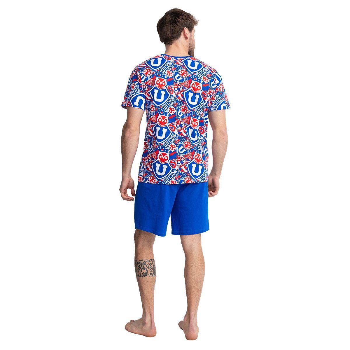 Pijama Hombre Algodón Verano Universidad de Chile C1 Top-1