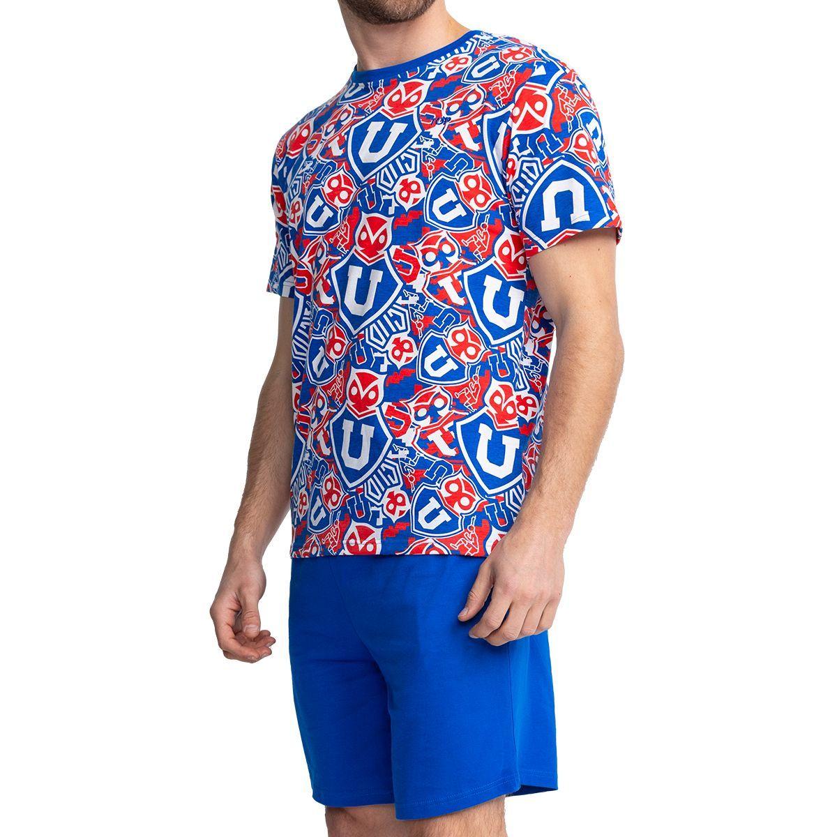 Pijama Hombre Algodón Verano Universidad de Chile C1 Top-2