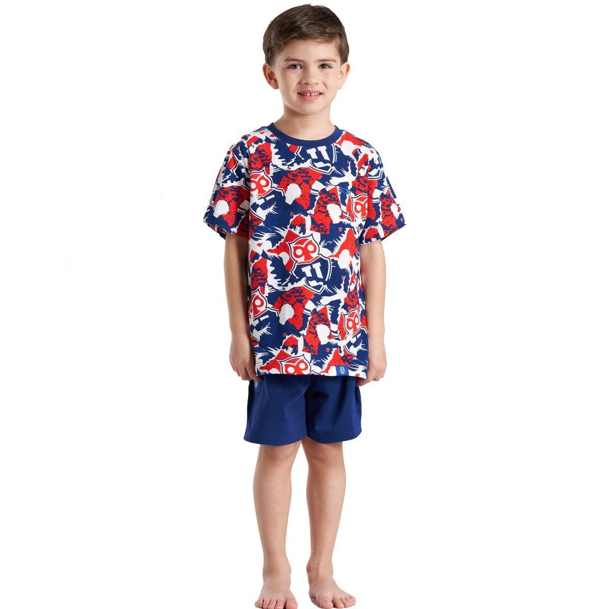 Pijama Algodón Niño Verano Universidad de Chile C1 Top-0