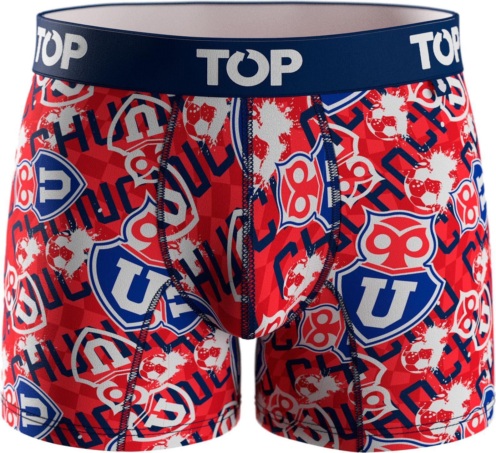 BÓXER MEDIO ALGODÓN UNIVERSIDAD DE CHILE PACK 3 C8 TOP-1