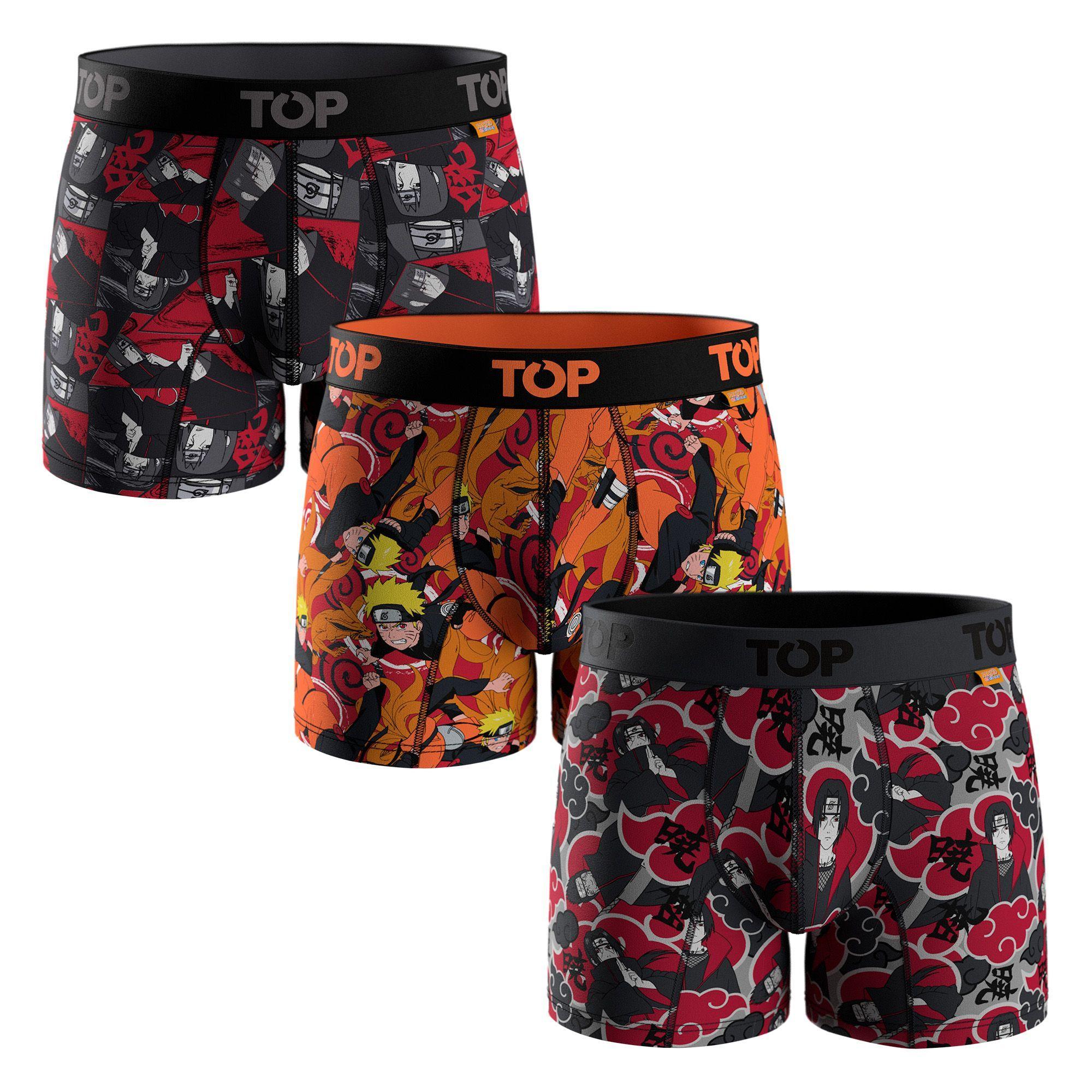 BÓXER MEDIO ALGODÓN NARUTO SHIPPŪDEN PACK 3 C4 TOP-0
