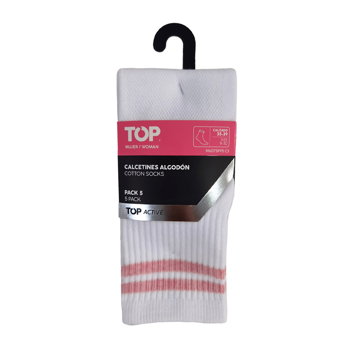 Calcetines Mujer Deportivos Media Caña Pack 5 C3 TOP-6