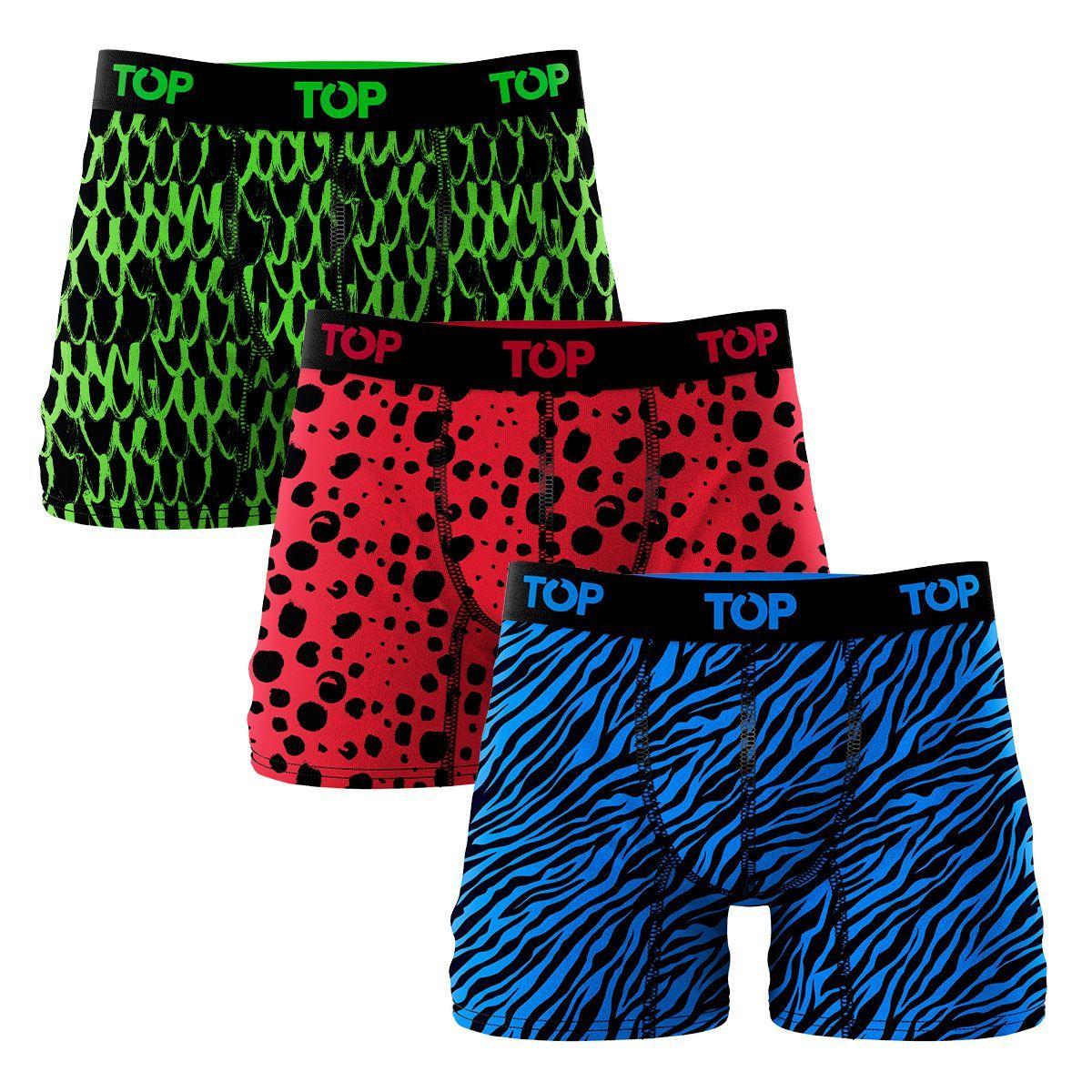 Bóxer Medio Algodón Pack 3 Neón C4 Top-0