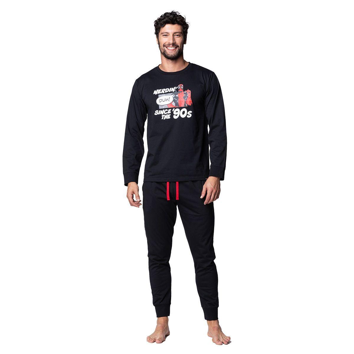 Pijama Hombre Invierno Algodón Deadpool C1 TOP-0