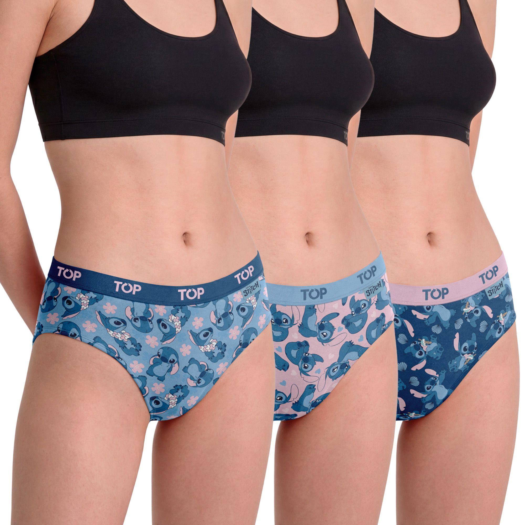 Calzón Bikini Algodón Pack 3 Stitch C3 TOP-0