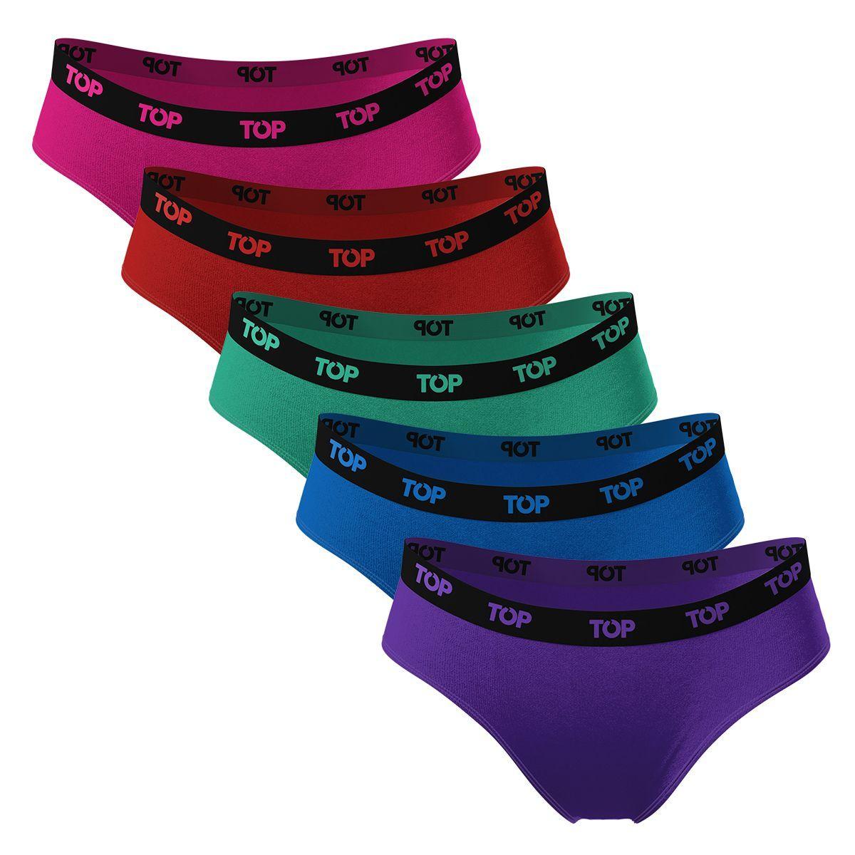 Calzón Bikini Algodón Pack 5 Neón C1 Top-2