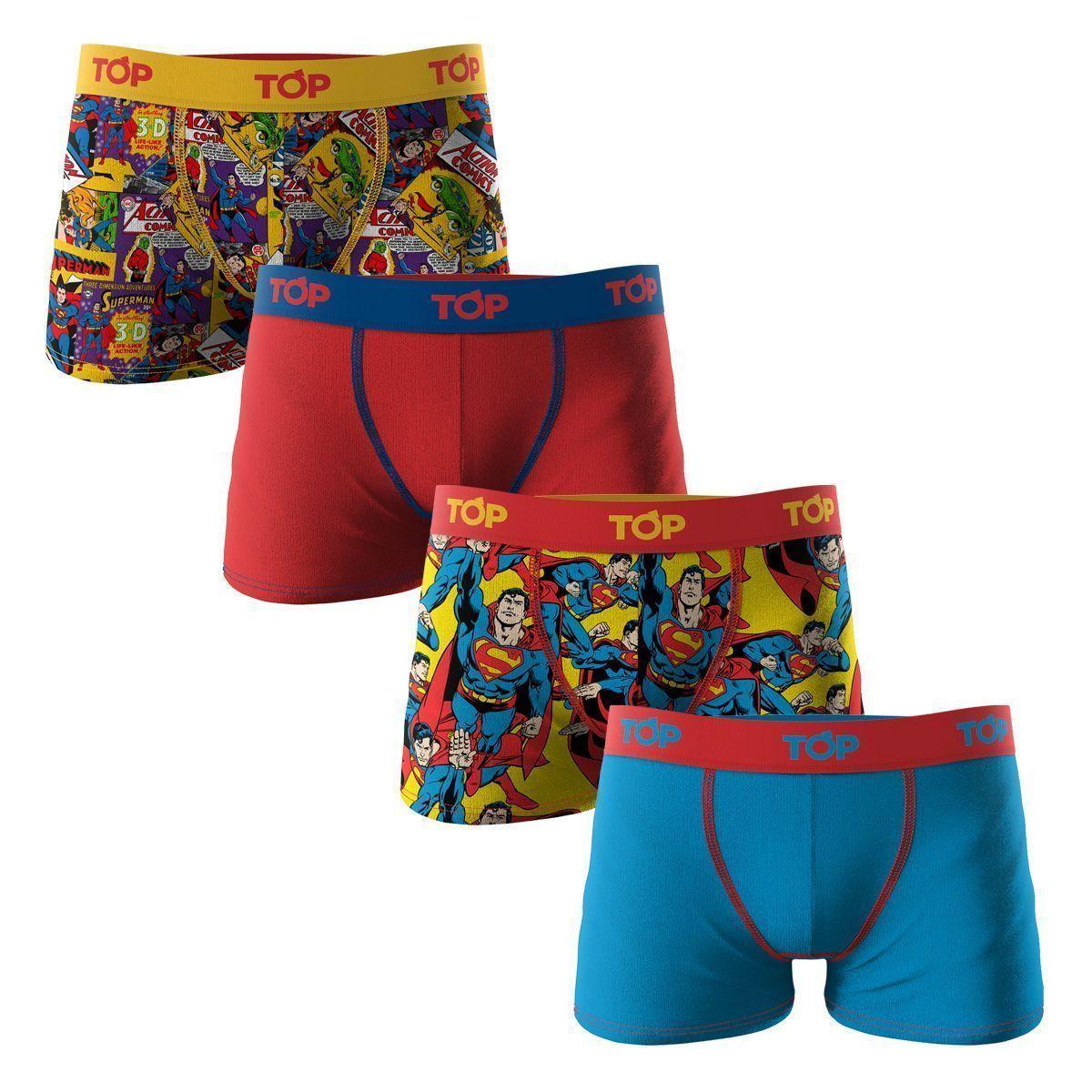Bóxer Niño Algodón Pack 4 Superman C3 Top-4