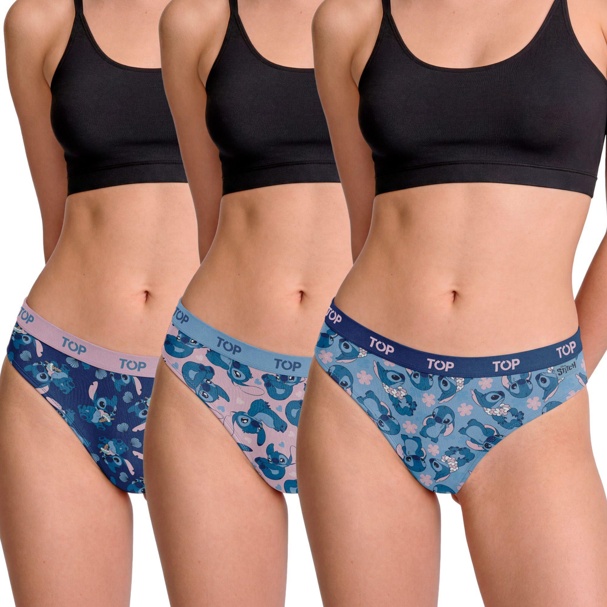 Calzón Bikini Algodón Pack 3 Stitch C5 TOP-0