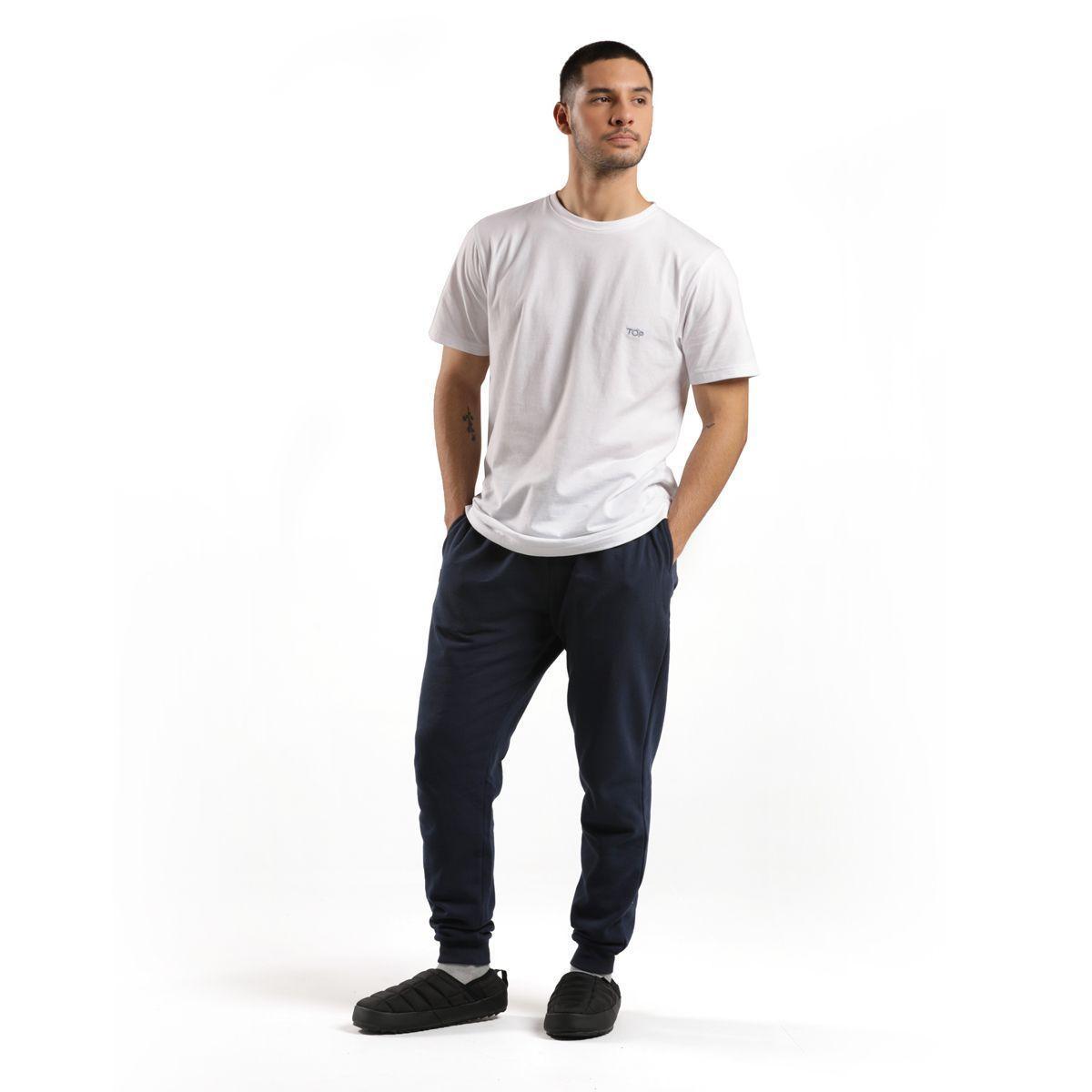 Pantalón De Buzo Algodón Azul C2 Top-1