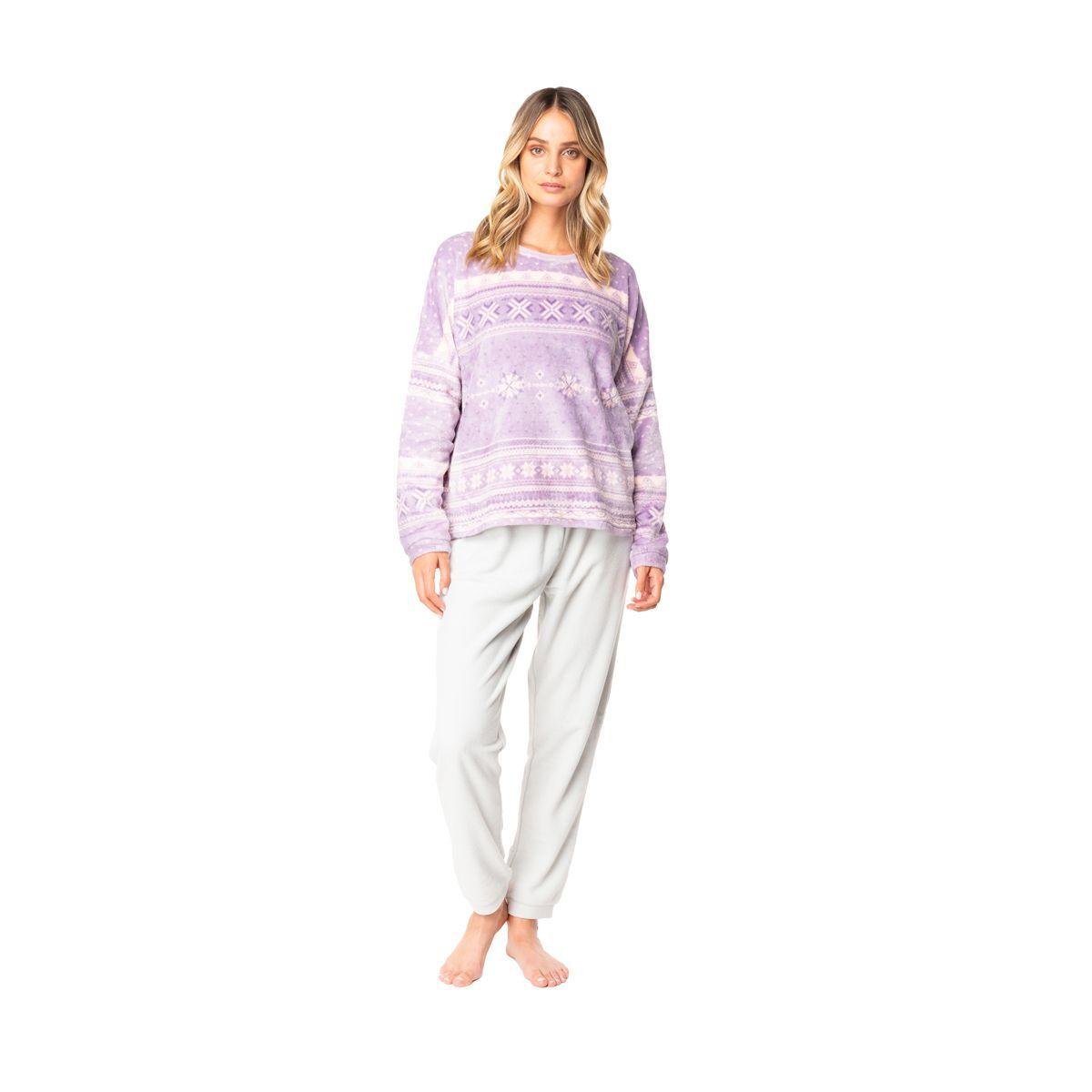 Pijama Largo Micropolar Mujer Invierno C2 Top-1