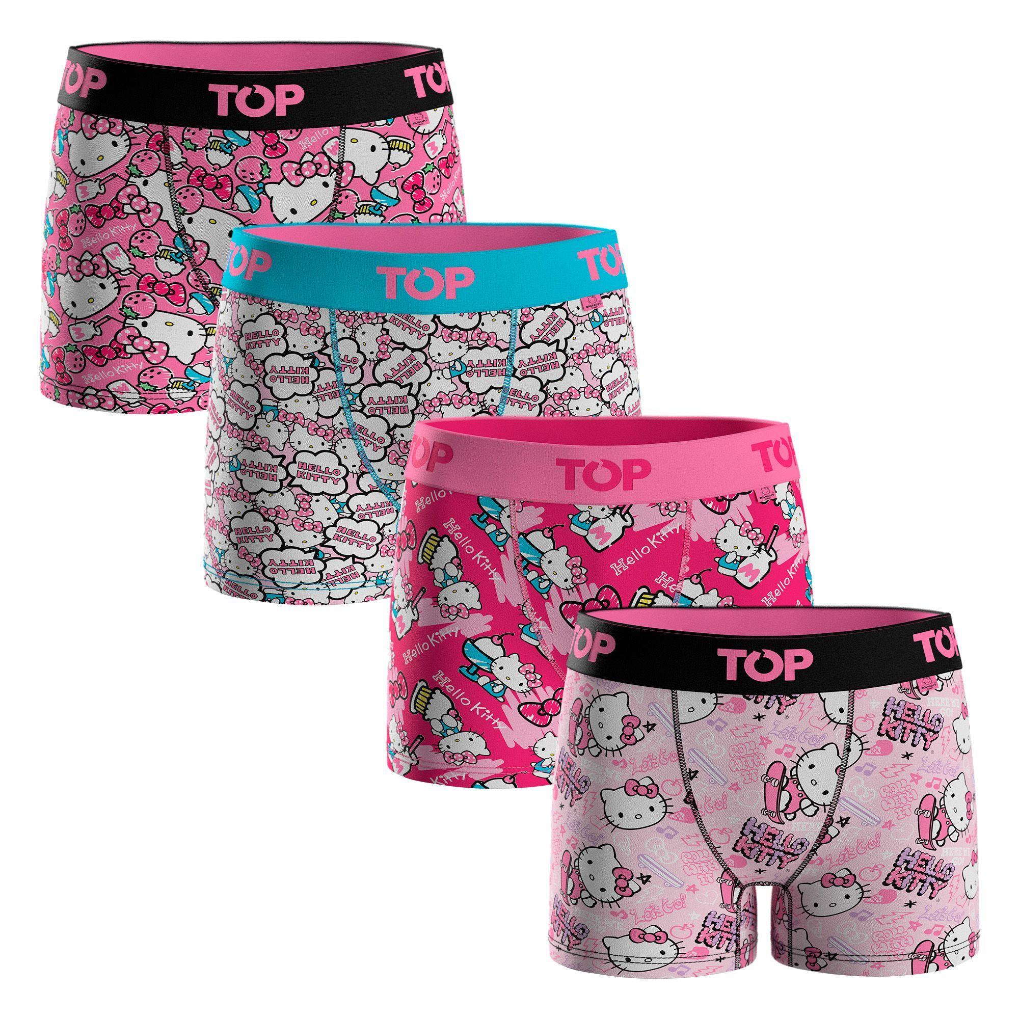 Bóxer Medio NIÑA Algodón Pack 4 Hello Kitty C1 TOP-0
