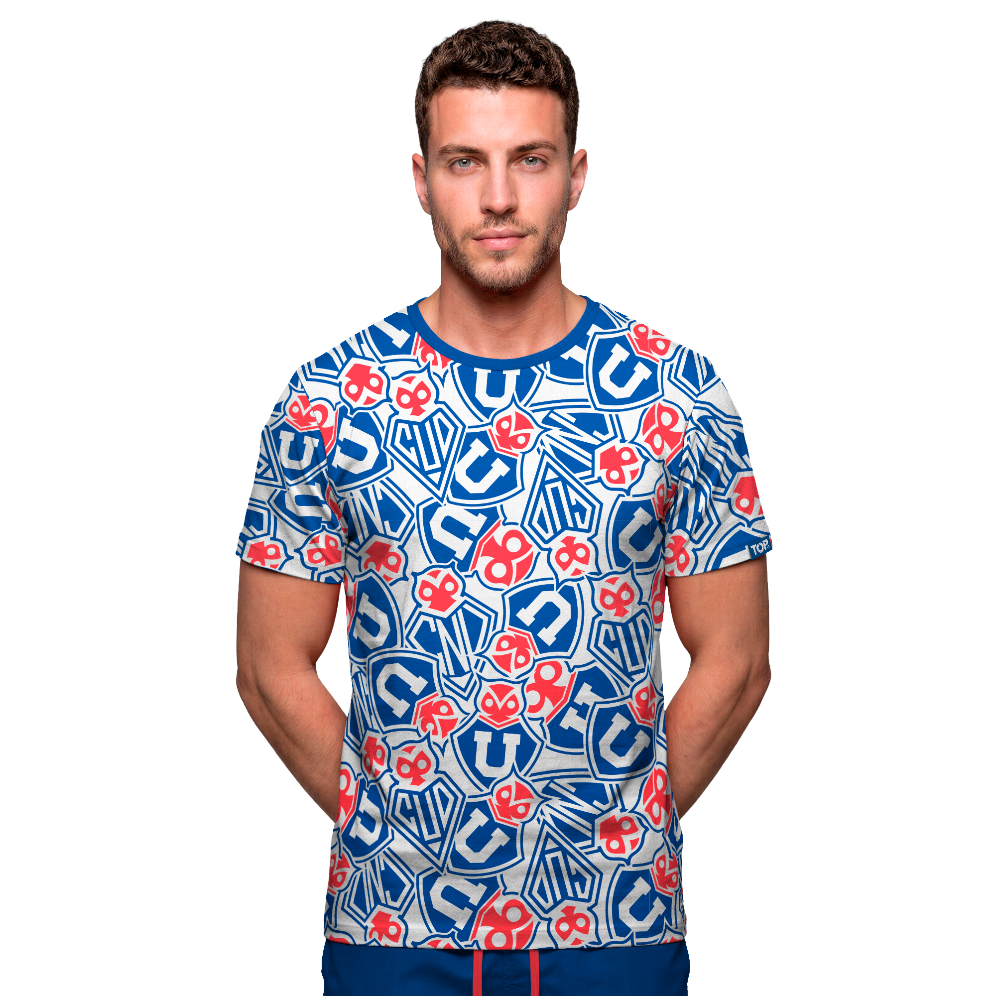 Pijama Hombre Algodón Verano Universidad de Chile C1 TOP-2