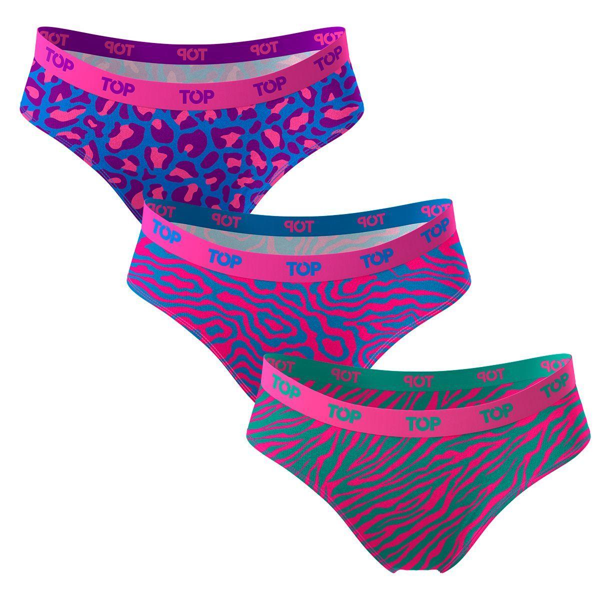 Calzón Bikini Algodón Pack 3 Neón C1 Top-2