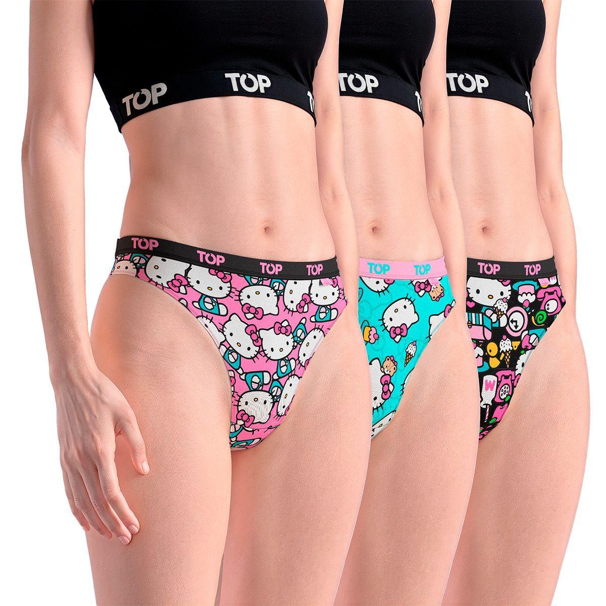 Colaless Algodón con Elástico Pack 3 Hello Kitty C1 TOP-0