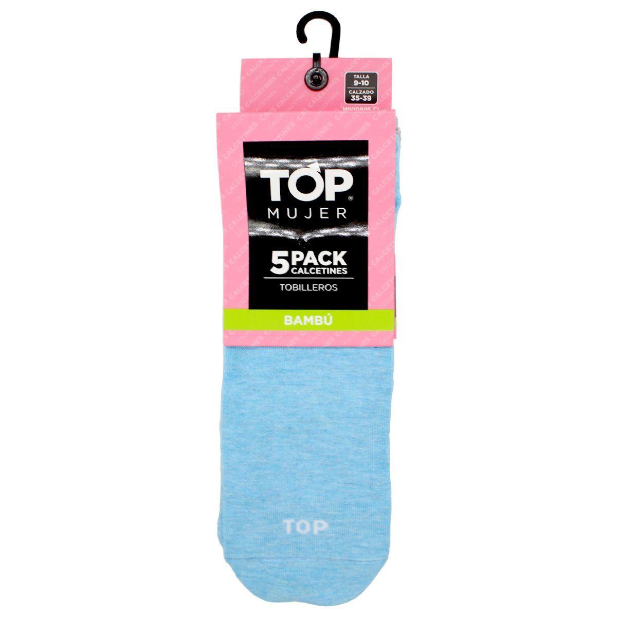 Calcetines Tobilleros Mujer Bambú Pack 5 C1 Top-6