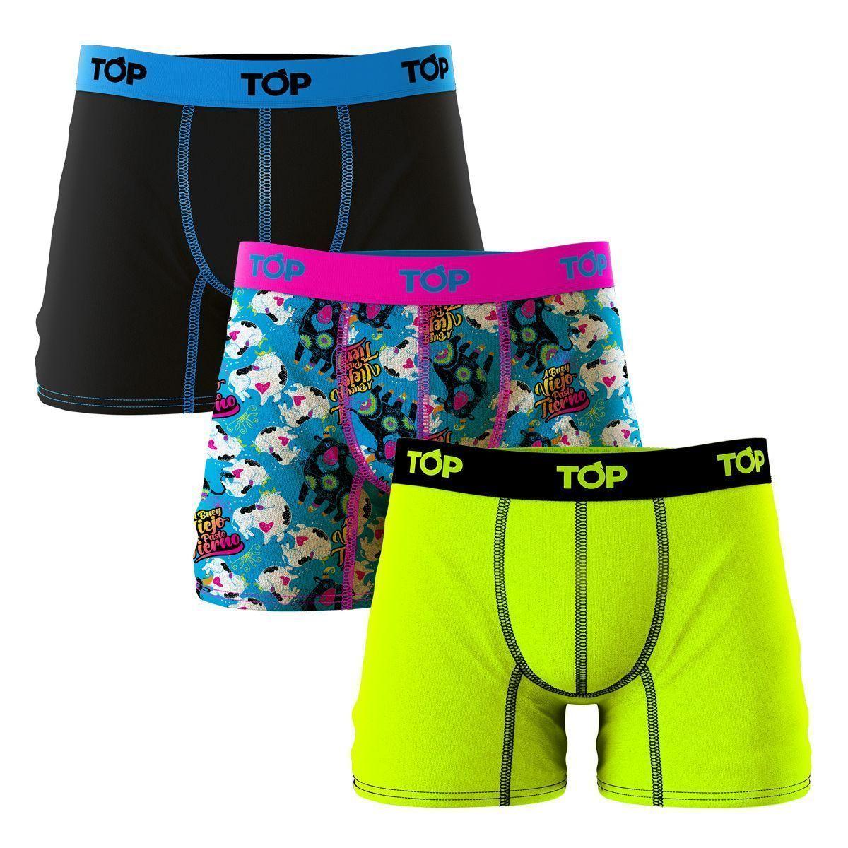Boxers Medio Microfibra Refranes Pack 3 C3-2