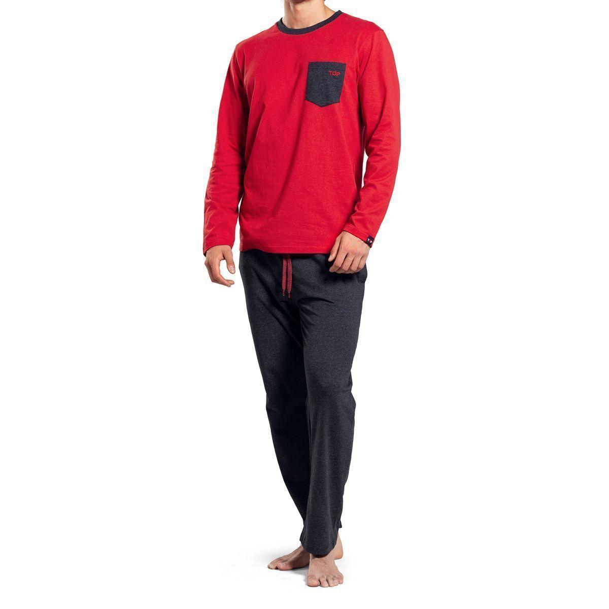 Pijama TOP Algodón Invierno Manga Larga C2-1